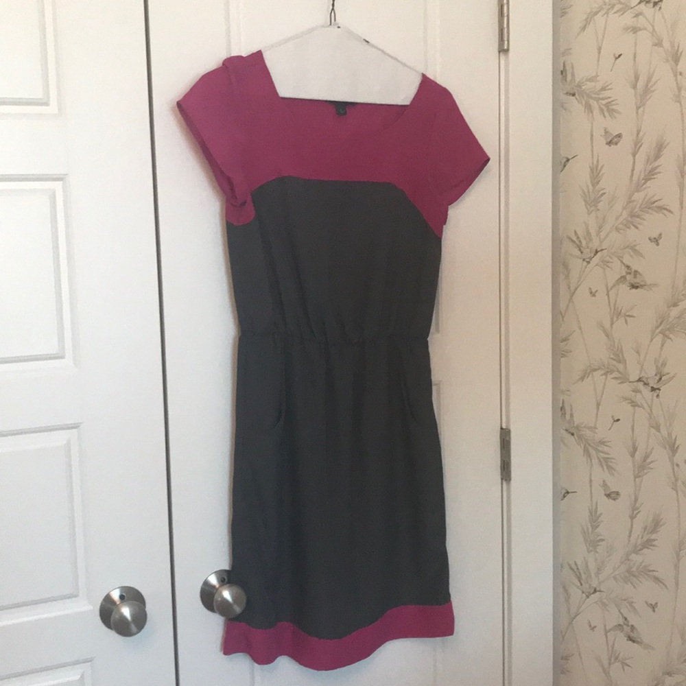 Pink and grey Banana Republic dress